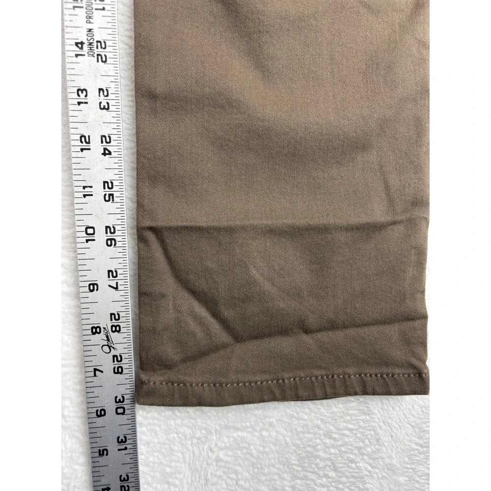 Lee Platinum Label Womens Midrise Brown BackPocket Embroidered Sz 12 Rhinestones - Picture 9 of 9